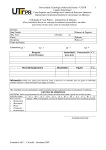 Formulário de solicitação de aula prática com declaração