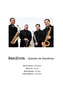 formato - Saxofonia – Quarteto de Saxofones