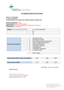 Classificação do Estudo - Hospital Alemão Oswaldo Cruz