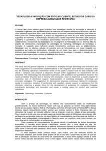 1 TECNOLOGIA E INOVAÇÃO COM FOCO NO CLIENTE, ESTUDO