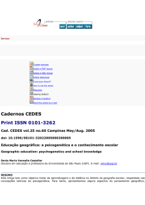 Educação Geográfica_ a psicogenética e o conhecimento escolar