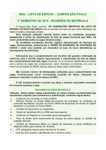 lista de espera – campus são paulo