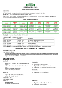 PROGRAMAÇÃO FINAL