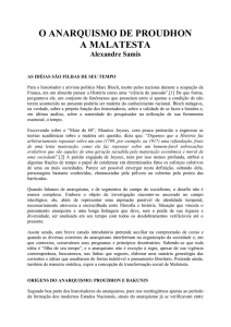 O Anarquismo de Prodhon a Malatesta – Alexandre Samis