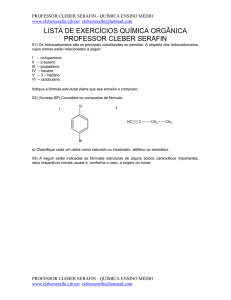 lista de exercícios química orgânica