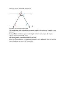 Soma dos ângulos internos de um triângulo
