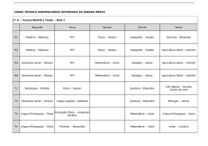 CURSO TÉCNICO AGROPECUÁRIA INTEGRADO AO ENSINO