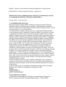 PROJETO – Elaborar e revisar protocolos - Rede Dengue