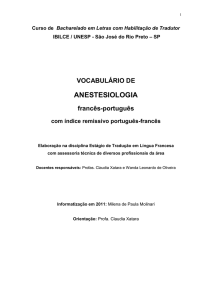 1 Curso de Bacharelado em Letras com Habilitação de Tradutor