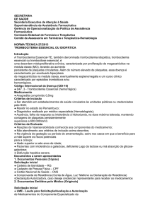 Norma Técnica 27-2013 - TROMBOCITEMIA ESSENCIAL
