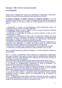 Resolução – RDC nº 50, de 21 de fevereiro de 2002