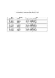 agenda do conselho fiscal para 2017