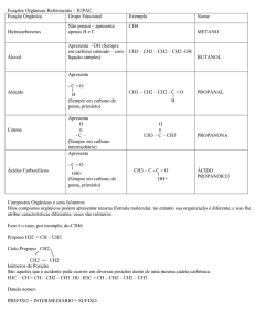 Funções Orgânicas Referenciais – IUPAC