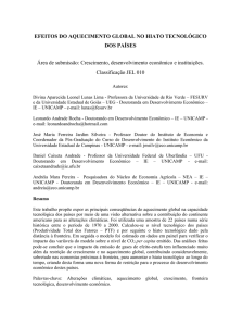 Efeitos do Aquecimento Global no Hiato Tecnológico dos
