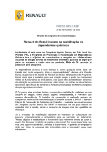 Através de programa de conscientização, Renault do Brasil investe