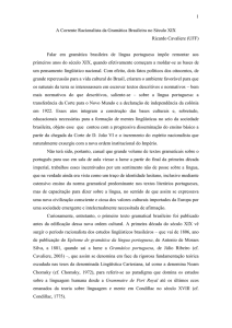 1 A Corrente Racionalista da Gramática Brasileira no Século XIX