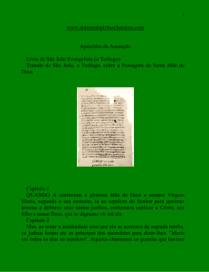 Apócrifos da Assunção - Livro de São João Evangelista (o Teólogo)