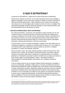 Estratégias Empresariais - Artigo O que é Estratégia