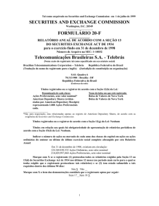 Formulário 20-F de 1998