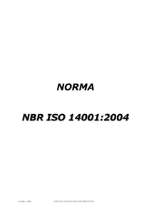 Sistemas de Gestão Ambiental NBR ISO 14001