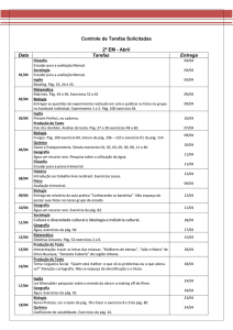 Controle de Tarefas Solicitadas 2º EM