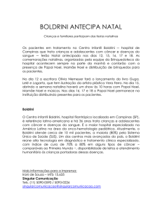 Boldrini antecipa Natal - Centro Infantil Boldrini