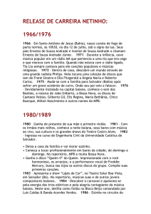RELEASE DE CARREIRA NETINHO: 1966/1976 1966 – Em Santo
