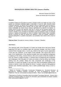 EDUCAÇÃO DE JOVENS E ADULTOS: Avanços e Desafios