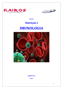 Curso: Nutrição I IMUNOLOGIA JUSSARA/GO 2015 Imunologia