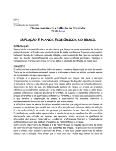 Planos econômicos e Inflação no Brasil