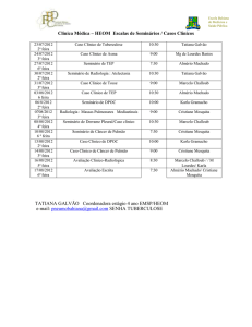 escalas de seminários / casos clinicos