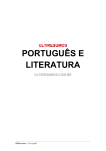 ultiresumos Português e Literatura ultiresumos.com.br Conjunções