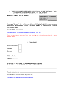 Formulario unificado para solicitação de autorização para uso