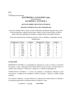 ELETRONICA ANALOGICA - Fundamentos de Circuitos