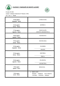 COLÉGIO´S “MARQUÊS DE MONTE ALEGRE” Circular:132 /2011