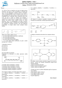 Química Orgânica-Lista 1(Extensivo 2010