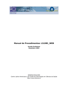 Manual de Operação do LILDBI-Web