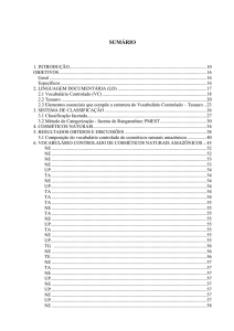 SUMÁRIO - Macrotesauros em Biotecnologia para a Amazônia