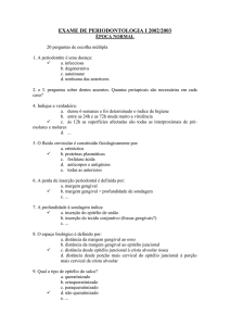 Exame de Periodontologia I 2002/2003