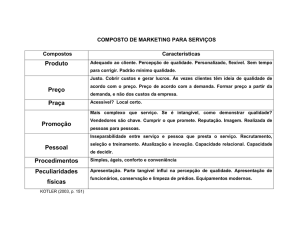 Serviços e marketing - Professor Francisco Paulo