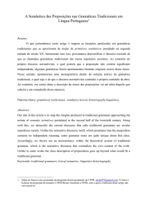 A Semântica das Preposições nas Gramáticas Tradicionais em