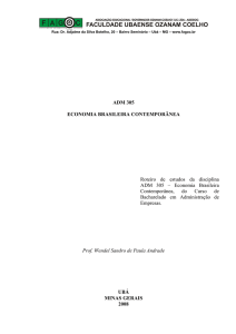 Roteiro de estudos de Economia Brasileira