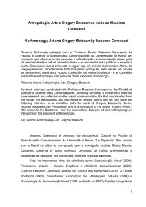 Antropologia, Arte e Gregory Bateson na visão de Massimo Canevacci