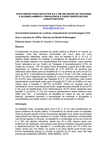 TESTE RÁPIDO PARA HEPATITES B E C EM UM CENTRO DE TE