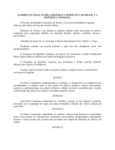 acordo cultural entre a república federativa do brasil e a república