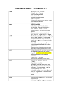 Planejamento Módulo 1 – 1º semestre 2011 - M1 CFI