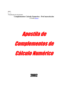 Complementos Calculo Numerico - Prof marcelo