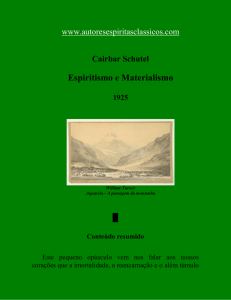 Cairbar Schutel - Espiritismo e Materialismo