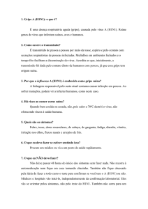 O vírus H1N1 é um vírus de gripe A