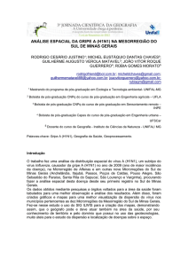 análise espacial da gripe a (h1n1) na mesorregião do - Unifal-MG